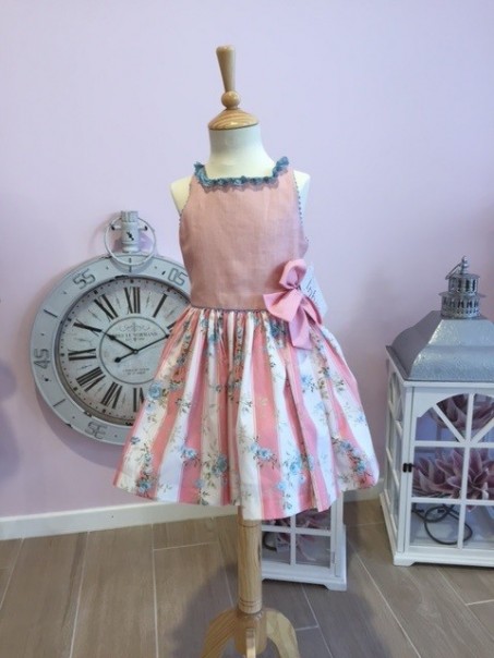 vestido rosa cuarzo inhes niña oferta